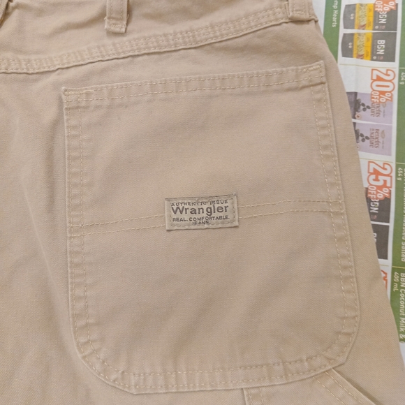 Men's Wrangler Carpenter Work Jeans 34×32 Light Brown - Picture 4 of 9